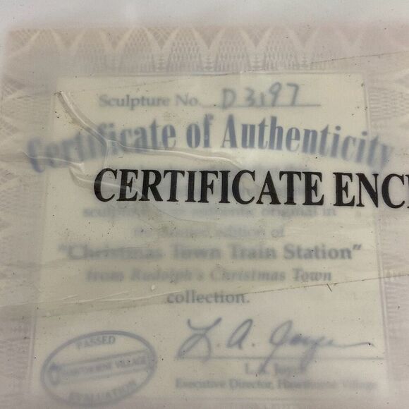 Hawthorne Village Multicolor Christmas Town Train Station Randolph's Collection - Picture 9 of 10